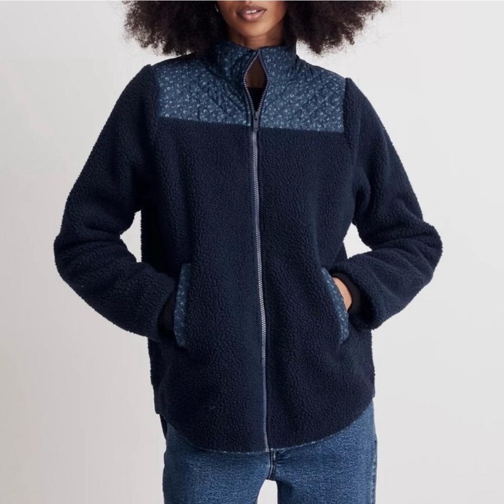 Madewell Navy Floral Fleece